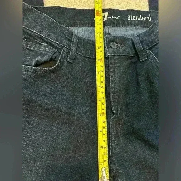 7 For All Mankind Standard Fit Straight Leg Jeans Dark Wash Denim size 28. Tall - Picture 8 of 12